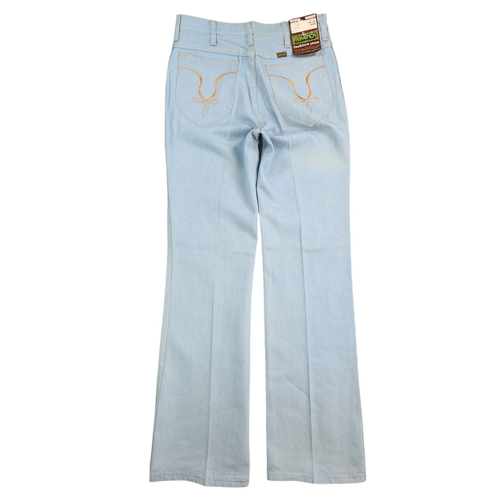 Maverick Boot‎ Jean Mens 33 Light Blue Cotton Bootcut Vintage 80s New Old Stock